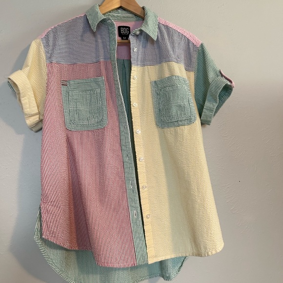 SOLD!! NO LONGER AVAILABLE!!! Urban Outfitters Pastel Color Block Ribbed Shirt! - Picture 2 of 8